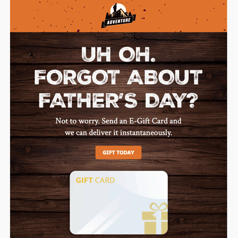 Universal Gift Card for Father's Day
